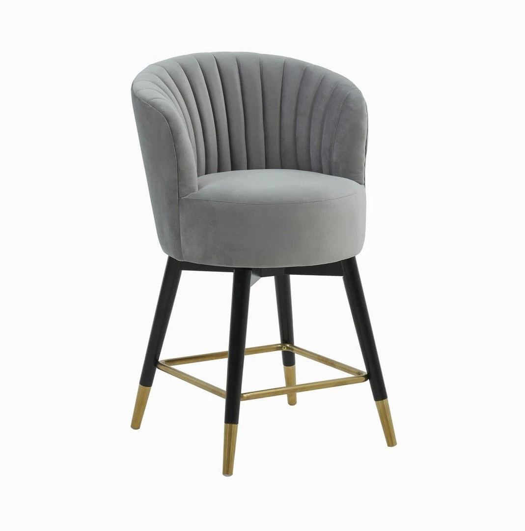 TOV Liana Velvet Swivel Stool