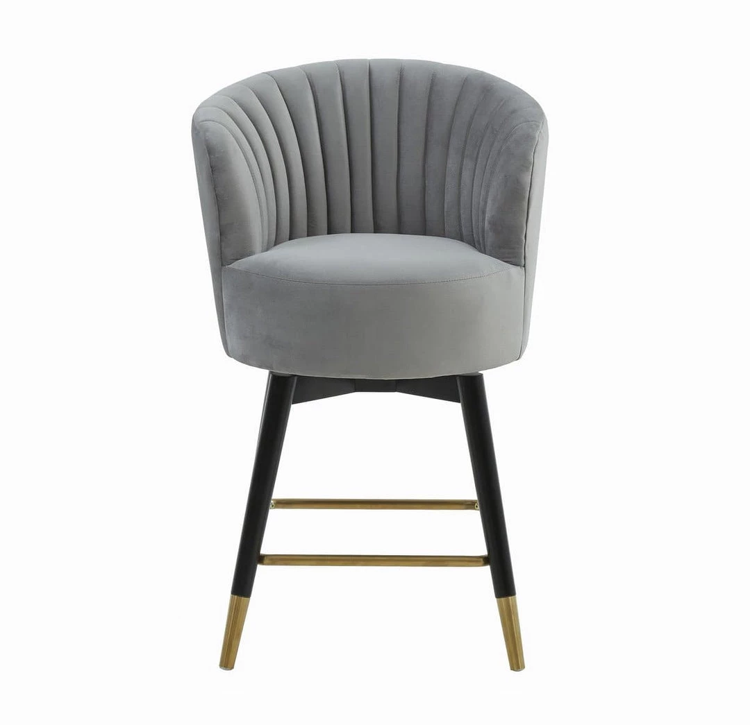 TOV Liana Velvet Swivel Stool