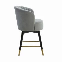 TOV Liana Velvet Swivel Stool