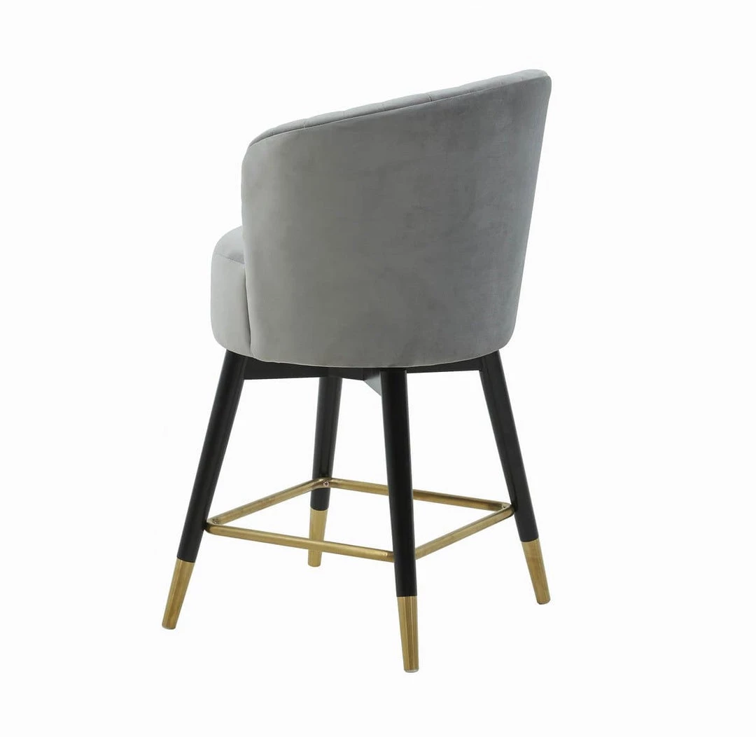 TOV Liana Velvet Swivel Stool