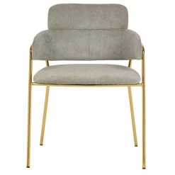 TOV Dining Room Karl Grey Velvet Chair - Set Of 2