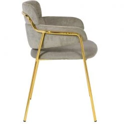 TOV Dining Room Karl Grey Velvet Chair - Set Of 2