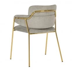 TOV Dining Room Karl Grey Velvet Chair - Set Of 2