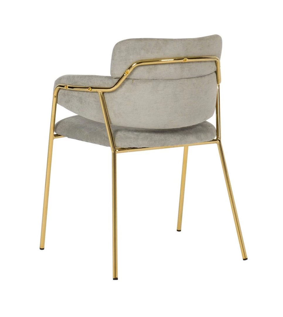 TOV Dining Room Karl Grey Velvet Chair - Set Of 2