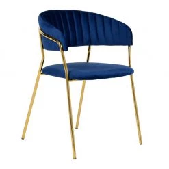 TOV Padma Navy Velvet Chair - Set Of 2 Dining Room