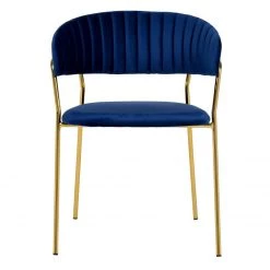 TOV Padma Navy Velvet Chair - Set Of 2 Dining Room