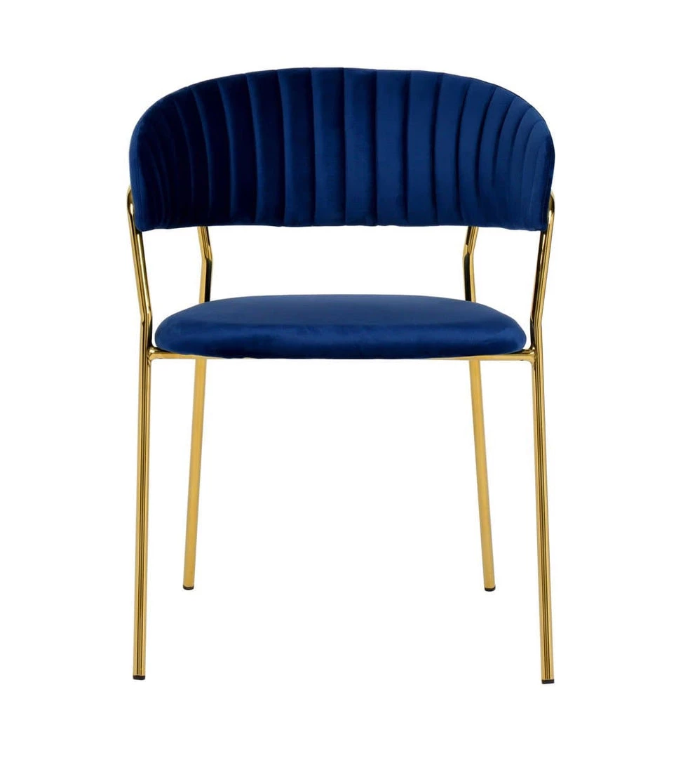 TOV Padma Navy Velvet Chair - Set Of 2 Dining Room