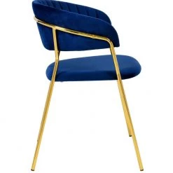 TOV Padma Navy Velvet Chair - Set Of 2 Dining Room