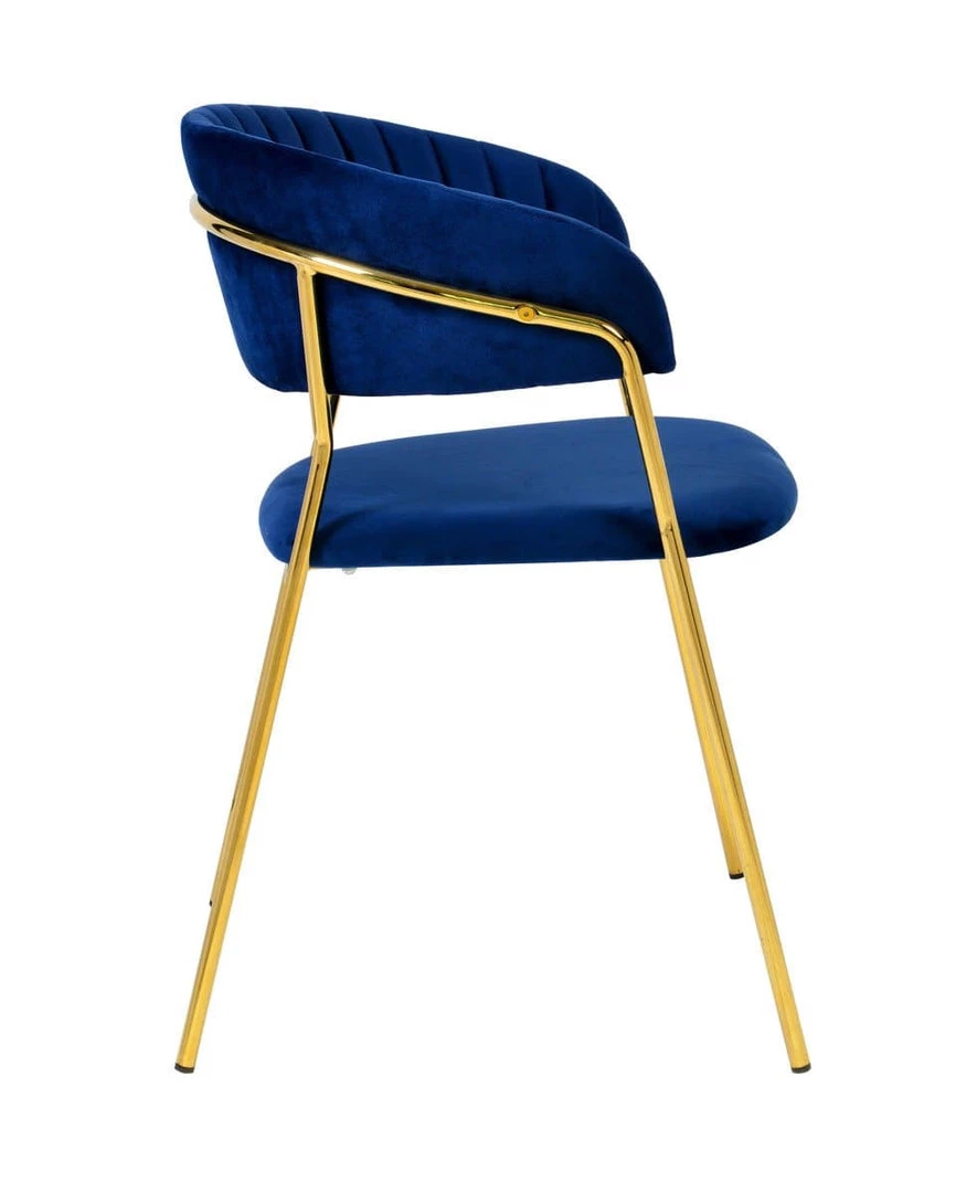 TOV Padma Navy Velvet Chair - Set Of 2 Dining Room