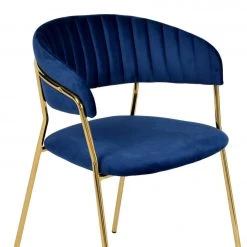 TOV Padma Navy Velvet Chair - Set Of 2 Dining Room