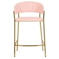 TOV Padma Vegan Leather Counter Stool - Set Of 2 Dining Room