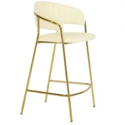 TOV Padma Vegan Leather Counter Stool - Set Of 2 Dining Room