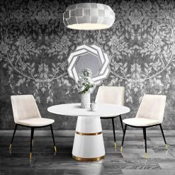 TOV Evora Velvet Chair - Silver Legs - Set Of 2 Dining Room