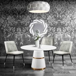 TOV Evora Velvet Chair - Silver Legs - Set Of 2 Dining Room