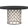 TOV Valentina Brass Round Dining Table Dining Room