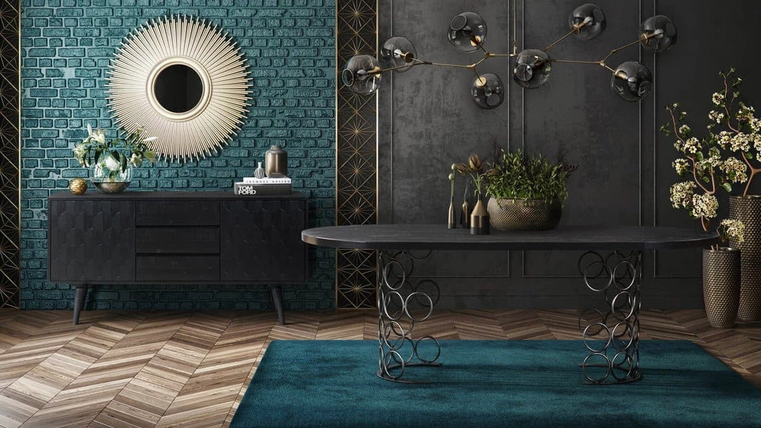 TOV Valentina Black Dining Table Dining Room