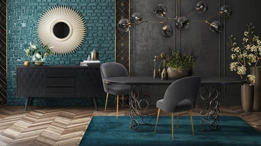 TOV Valentina Black Dining Table Dining Room