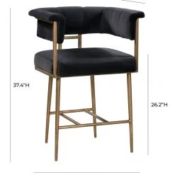 TOV Dining Room Astrid Velvet Counter Stool