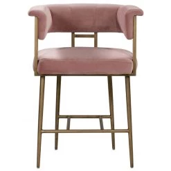 TOV Dining Room Astrid Velvet Counter Stool