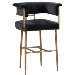TOV Astrid Velvet Bar Stool Dining Room
