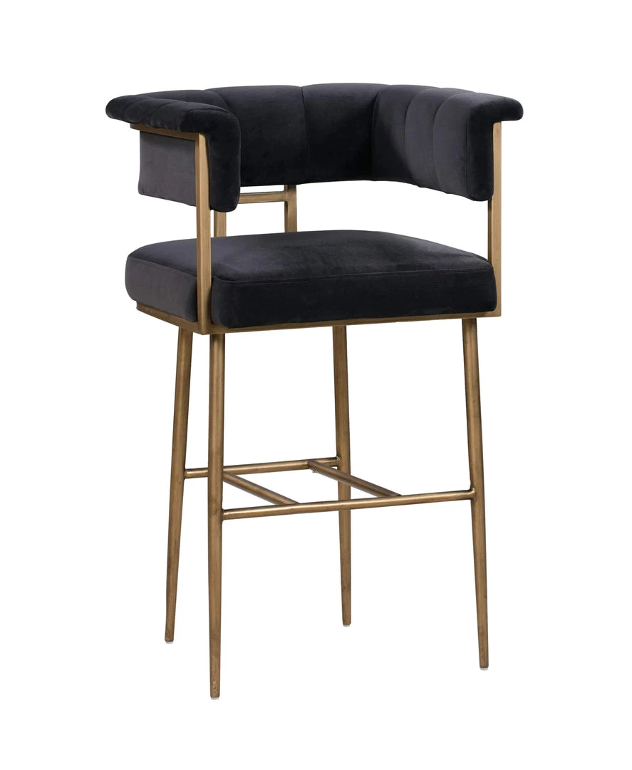 TOV Astrid Velvet Bar Stool Dining Room