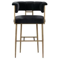 TOV Astrid Velvet Bar Stool Dining Room