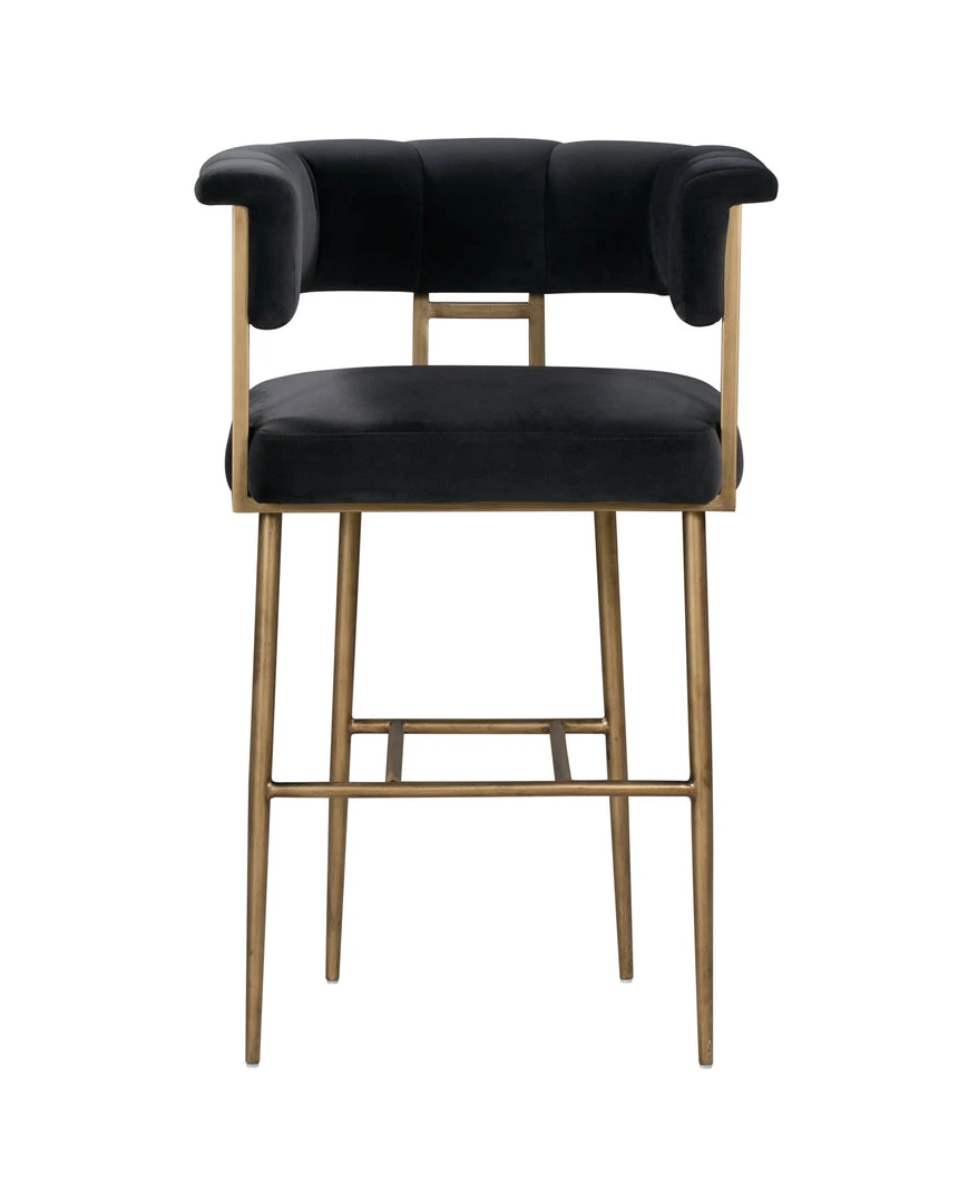 TOV Astrid Velvet Bar Stool Dining Room