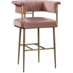 TOV Astrid Velvet Bar Stool Dining Room