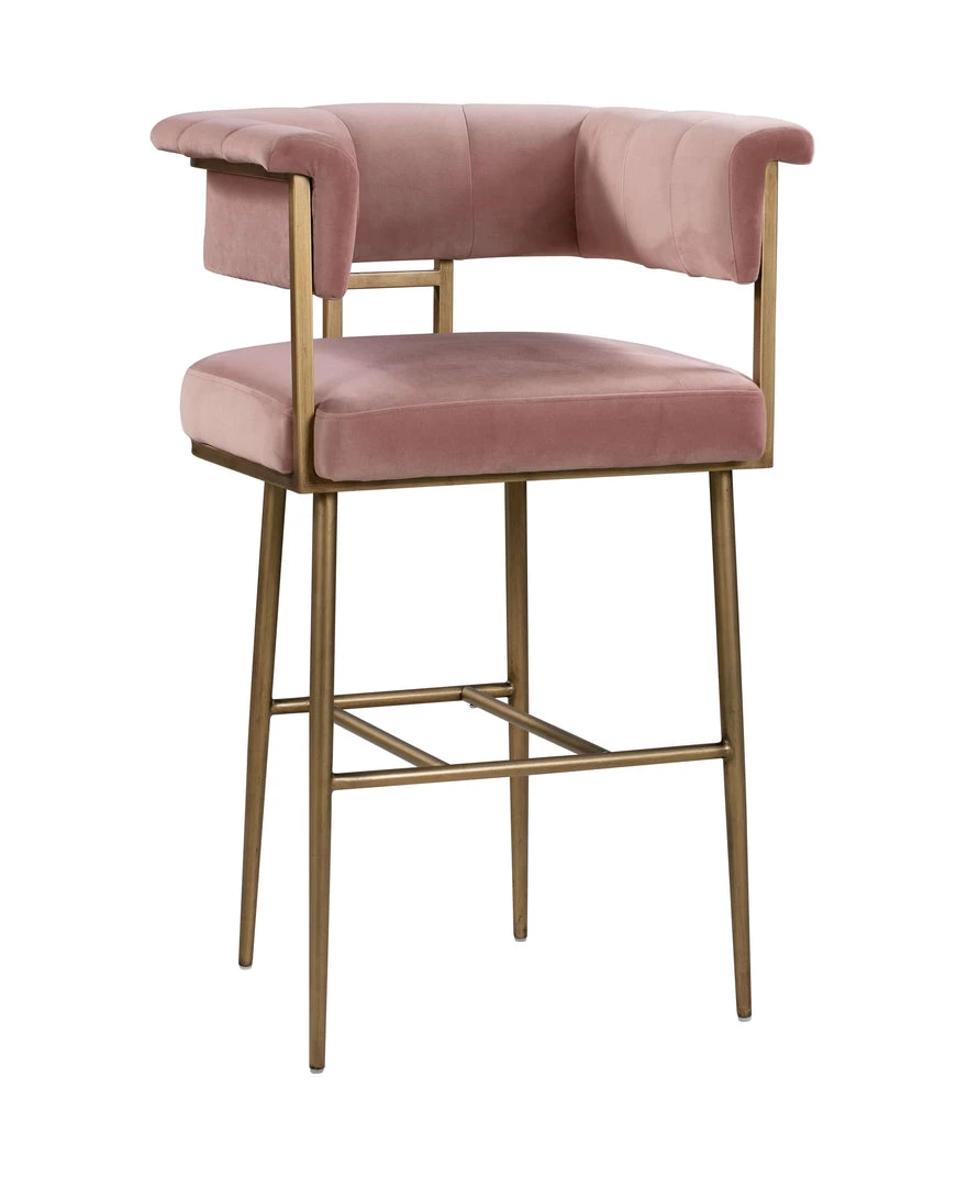TOV Astrid Velvet Bar Stool Dining Room