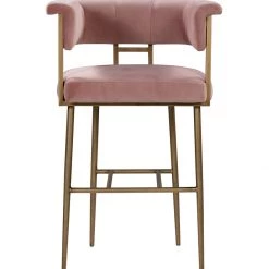 TOV Astrid Velvet Bar Stool Dining Room