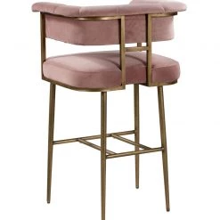 TOV Astrid Velvet Bar Stool Dining Room