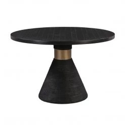 TOV Dining Room Rishi Black Rope Round Dining Table