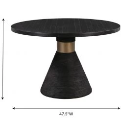 TOV Dining Room Rishi Black Rope Round Dining Table