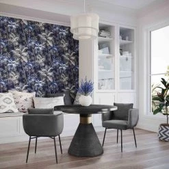 TOV Dining Room Rishi Black Rope Round Dining Table