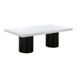 TOV Dining Room Nova White Lacquer Dining Table