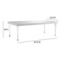 TOV Tabby Glossy Lacquer Dining Table