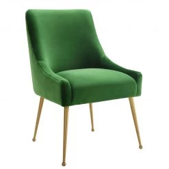 TOV Beatrix Velvet Dining Chair Gold Legs
