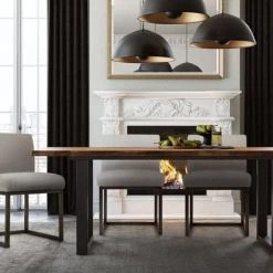 TOV Haute Beige Linen Chair In Brass