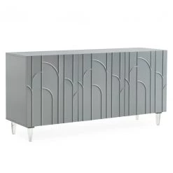 TOV Living Room Reesa Grey Lacquer Buffet