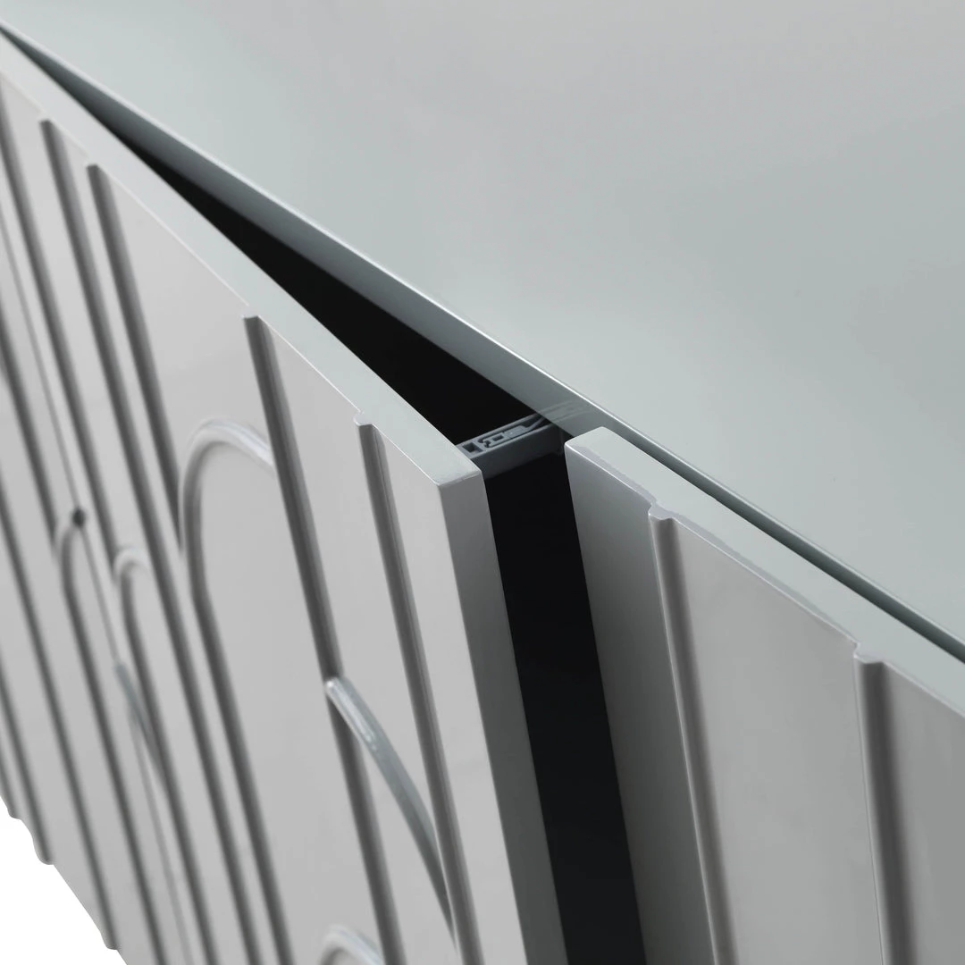 TOV Living Room Reesa Grey Lacquer Buffet