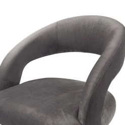TOV Dining Room Rocco Grey Velvet Dining Chair
