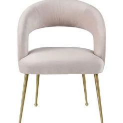 TOV Dining Room Rocco Blush Velvet Dining Chair
