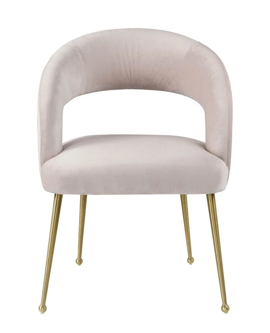 TOV Dining Room Rocco Blush Velvet Dining Chair