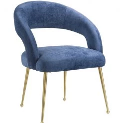 TOV Dining Room Rocco Blush Velvet Dining Chair