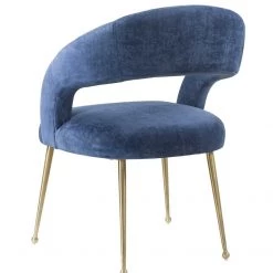 TOV Dining Room Rocco Blush Velvet Dining Chair