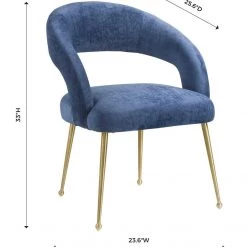 TOV Dining Room Rocco Blush Velvet Dining Chair