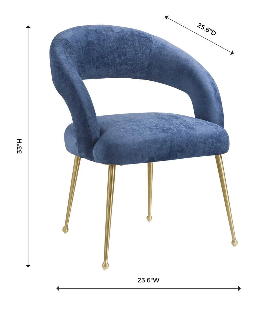 TOV Dining Room Rocco Blush Velvet Dining Chair