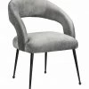 TOV Rocco Slub Grey Dining Chair
