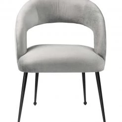 TOV Rocco Slub Grey Dining Chair