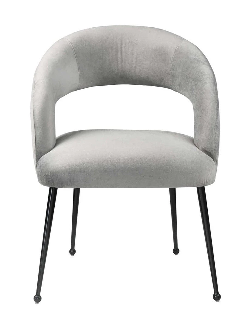 TOV Rocco Slub Grey Dining Chair